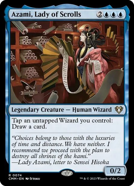 Azami, Lady of Scrolls, Magic card CMM 74 — Commander Masters set