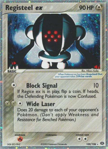 Registeel ex, Pokémon card EM 100 — Emerald set