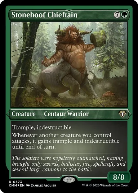 Stonehoof Chieftain, Magic card CMM 573 — Commander Masters set