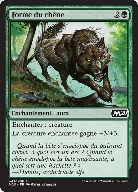 Forme du chêne, carte Magic M20 341 — extension Core Set 2020
