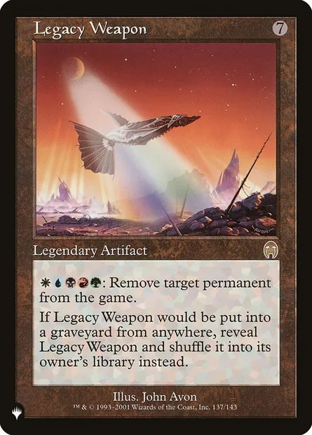 Legacy Weapon, Magic card PLST APC-137 — The List set