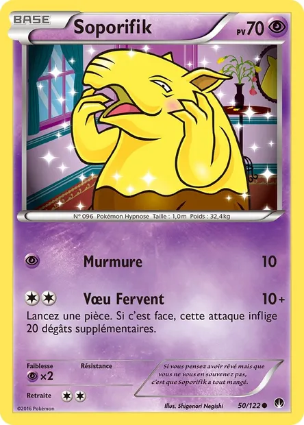 Soporifik, carte Pokémon BKP 50 — extension Rupture Turbo