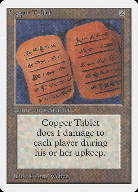 Copper Tablet, Magic card 2ED 239 — Unlimited Edition set