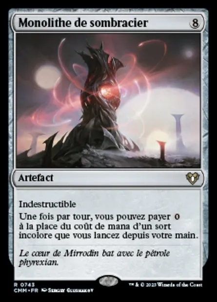 Monolithe de sombracier, carte Magic CMM 743 — extension Commander Masters