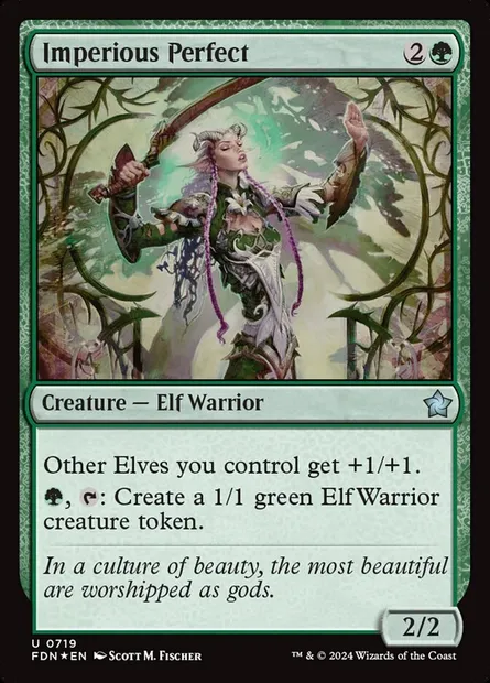 Imperious Perfect, Magic card FDN 719 — Foundations set