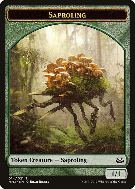 Saproling, carte Magic TMM3 14 — extension Modern Masters 2017 Tokens