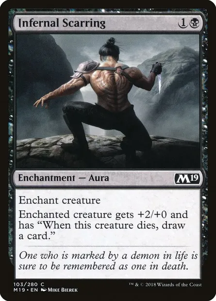 Infernal Scarring, Magic card M19 103 — Core Set 2019 set