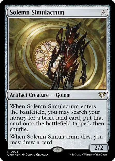 Solemn Simulacrum, Magic card CMM 973 — Commander Masters set