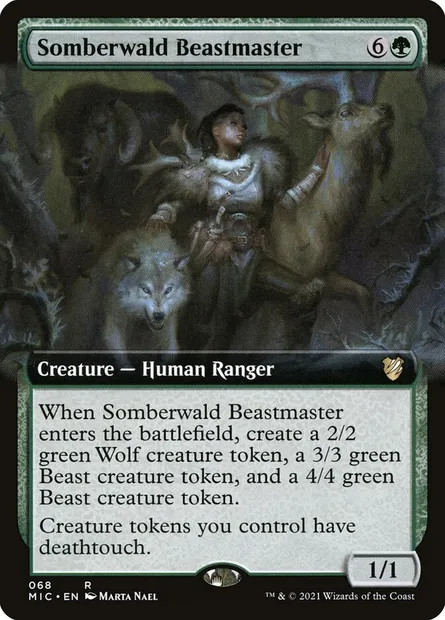 Somberwald Beastmaster, Magic card MIC 68 — Midnight Hunt Commander set