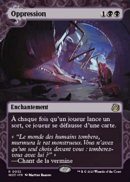 Oppression, carte Magic WOT 32 — extension Wilds of Eldraine: Enchanting Tales