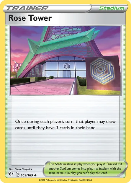 Rose Tower, Pokémon card DAA 169 — Darkness Ablaze set