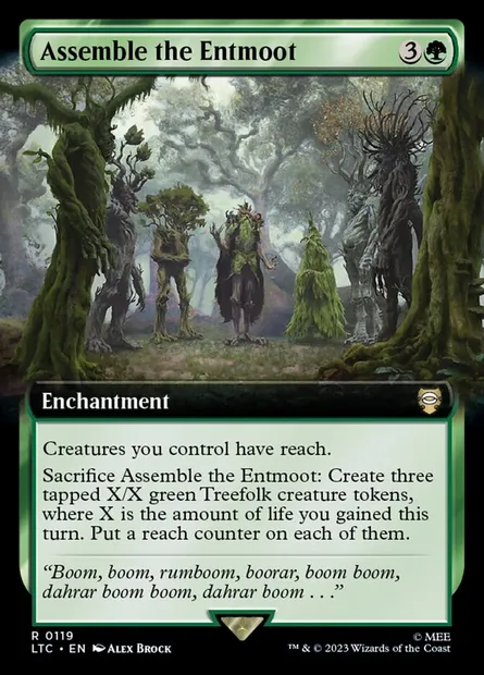 Assemble the Entmoot, Magic card LTC 119 — Tales of Middle-earth Commander set