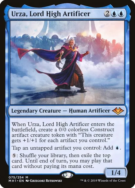 Urza, Lord High Artificer, Magic card MH1 75 — Modern Horizons set