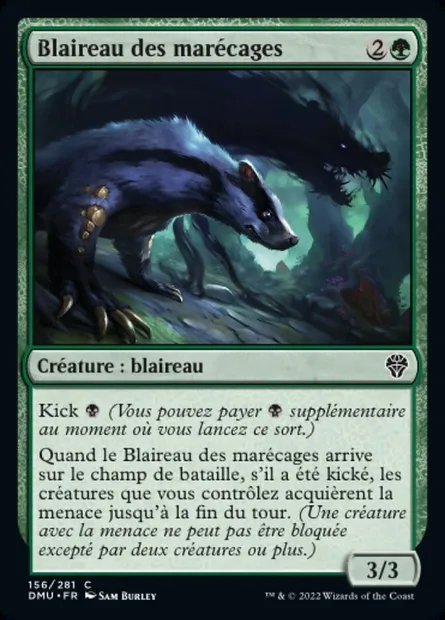 Blaireau des marécages, carte Magic DMU 156 — extension Dominaria Uni