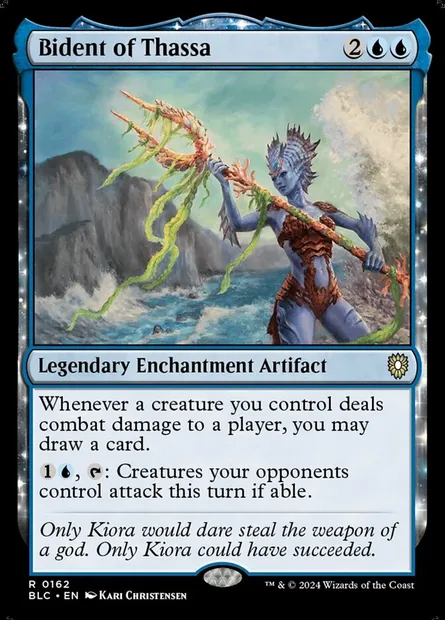 Bident of Thassa, Magic card BLC 162 — Bloomburrow Commander set