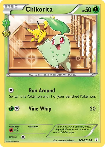Chikorita, Pokémon card GEN RC1 — Generations set