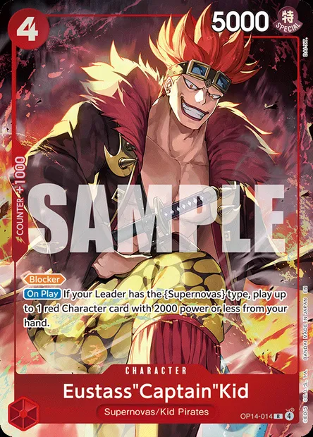 Eustass"Captain"Kid, One Piece card OP14-014 — THE AZURE SEA’S SEVEN set