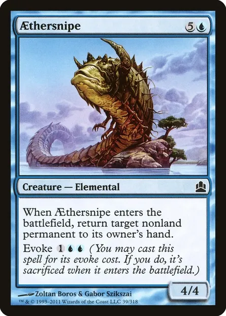 Aethersnipe, Magic card CMD 39 — Commander 2011 set