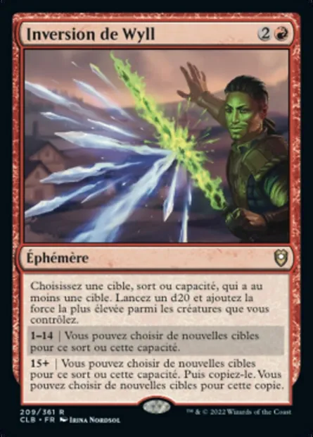Inversion de Wyll, carte Magic CLB 209 — extension Commander Légendes : la bataille de la Porte de Baldur