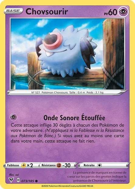 Chovsourir, carte Pokémon VIV 73 — extension Voltage Éclatant