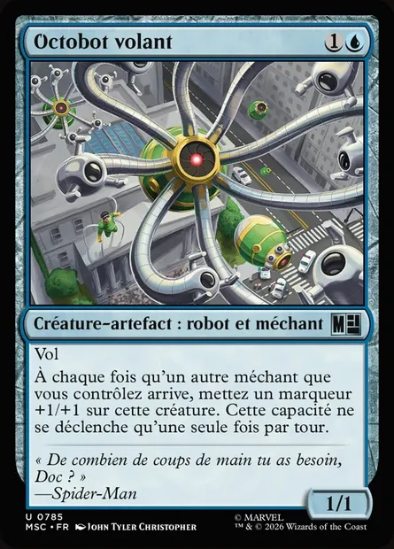 Octobot volant, carte Magic MSC 785 — extension Marvel Super Heroes Commander