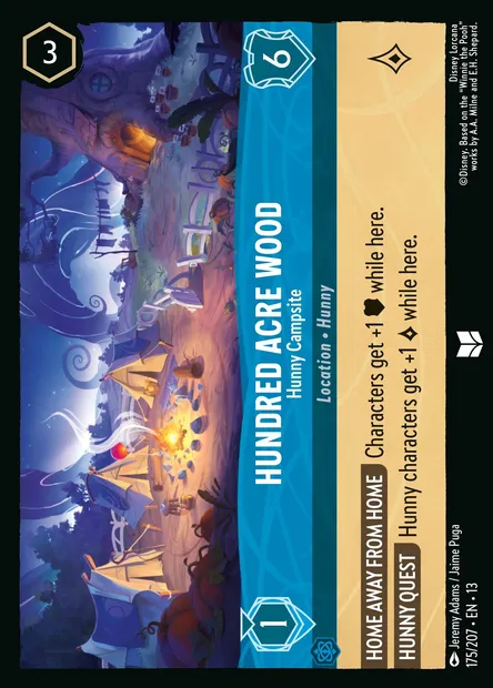 Hundred Acre Wood - Hunny Campsite, Disney Lorcana card CH13-175 — Attack of the Vine! set