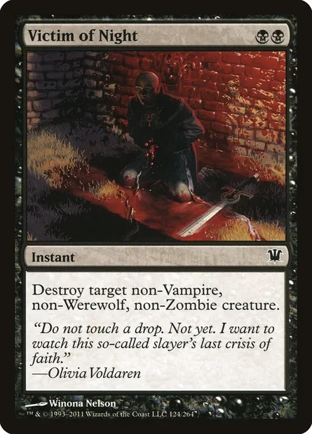 Victim of Night, Magic card ISD 124 — Innistrad set