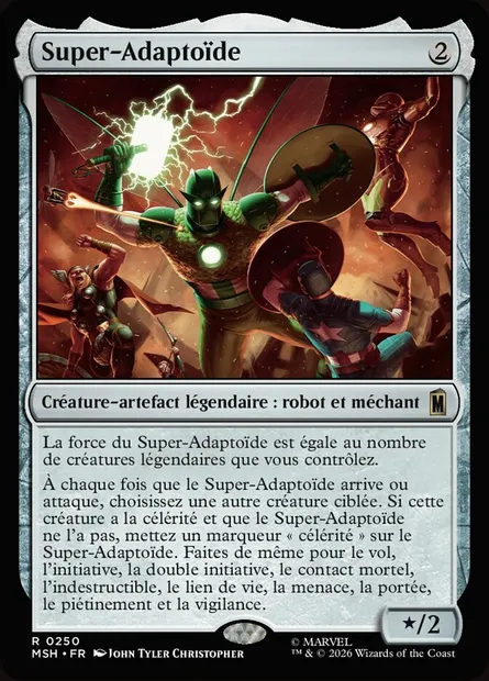 Super-Adaptoïde, carte Magic MSH 250 — extension Marvel Super Heroes
