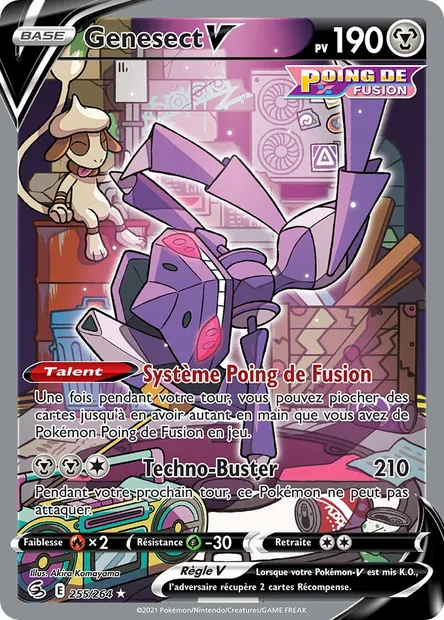 Genesect V, carte Pokémon FST 255 — extension Poing de Fusion