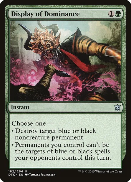 Display of Dominance, Magic card DTK 182 — Dragons of Tarkir set