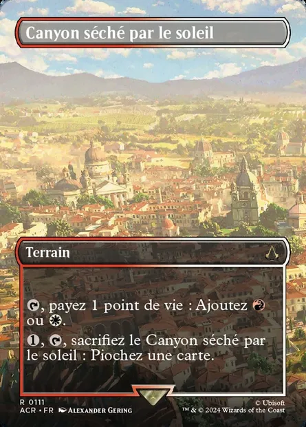 Canyon séché par le soleil, carte Magic ACR 111 — extension Assassin's Creed