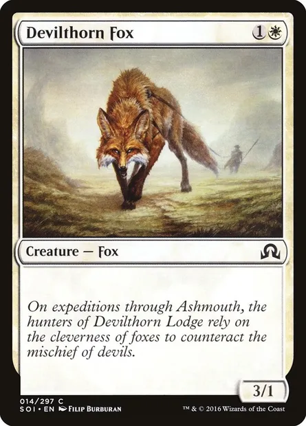 Devilthorn Fox, Magic card SOI 14 — Shadows over Innistrad set