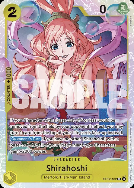 Shirahoshi, One Piece card OP12-102 — LEGACY OF THE MASTER set
