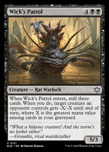 Wick's Patrol, Magic card BLB 121 — Bloomburrow set