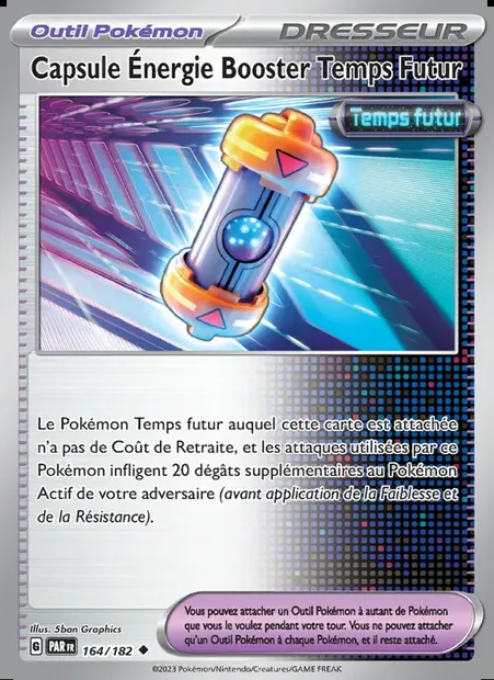 Capsule Énergie Booster Temps Futur, carte Pokémon PAR 164 — extension Faille Paradoxe
