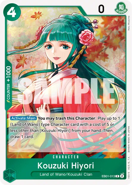 Kouzuki Hiyori, One Piece card EB01-013 — MEMORIAL COLLECTION set