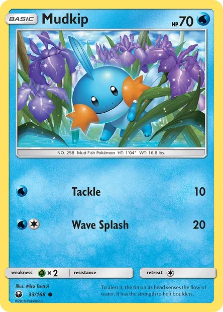 Mudkip, Pokémon card CES 33 — Celestial Storm set