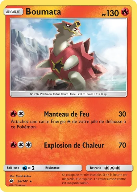 Boumata, carte Pokémon BUS 26 — extension Ombres Ardentes