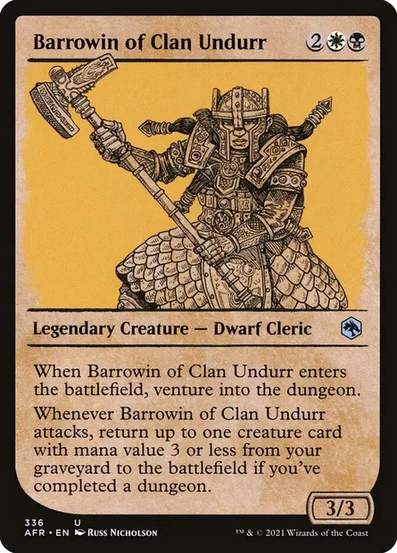 Barrowin of Clan Undurr, Magic card AFR 336 — Adventures in the Forgotten Realms set