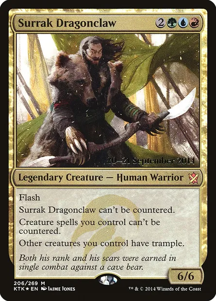 Surrak Dragonclaw, Magic card PKTK 206s — Khans of Tarkir Promos set