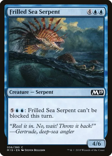 Frilled Sea Serpent, Magic card M19 56 — Core Set 2019 set