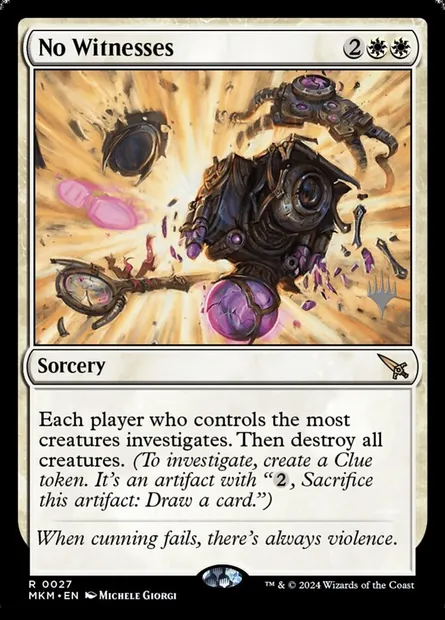 Pas de témoin, carte Magic PMKM 27p — extension Murders at Karlov Manor Promos