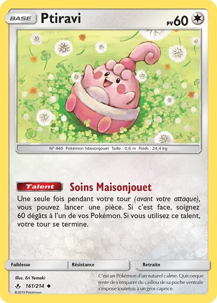 Ptiravi, carte Pokémon UNB 161 — extension Alliance Infaillible
