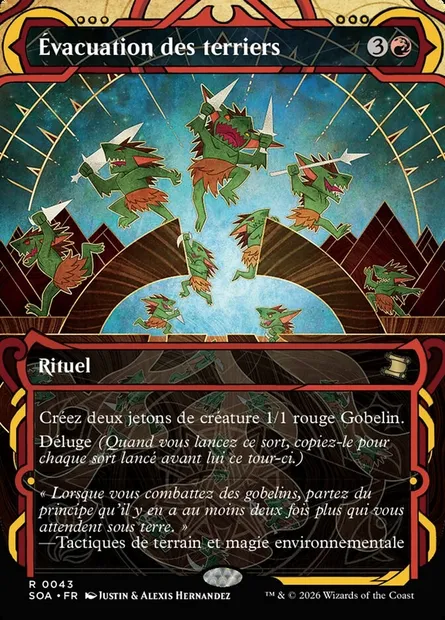 Évacuation des terriers, carte Magic SOA 43 — extension Secrets of Strixhaven Mystical Archive