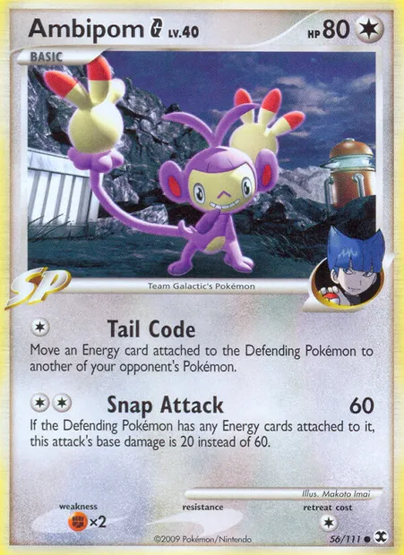 Ambipom G, Pokémon card RR 56 — Rising Rivals set