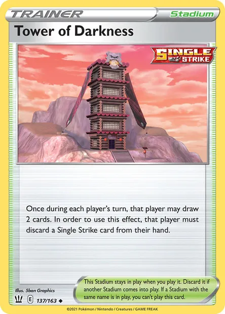 Tower of Darkness, Pokémon card BST 137 — Battle Styles set