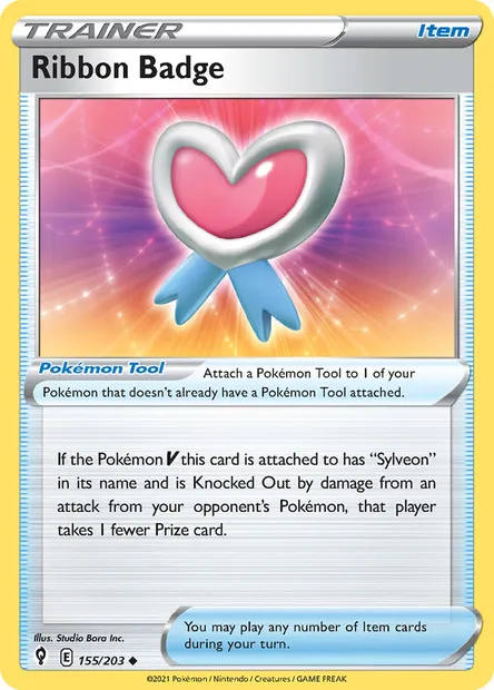 Ribbon Badge, Pokémon card EVS 155 — Evolving Skies set