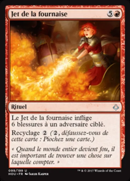 Jet de la fournaise, carte Magic HOU 99 — extension L’âge de la destruction
