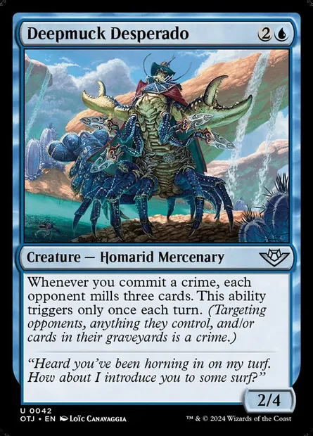 Deepmuck Desperado, Magic card OTJ 42 — Outlaws of Thunder Junction set