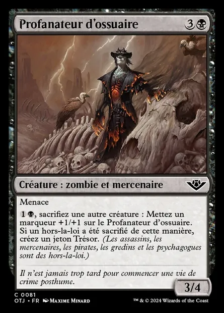 Profanateur d'ossuaire, carte Magic OTJ 81 — extension Outlaws of Thunder Junction
